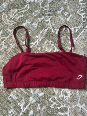 Gymshark Burgundy Cropped Sports Bralette